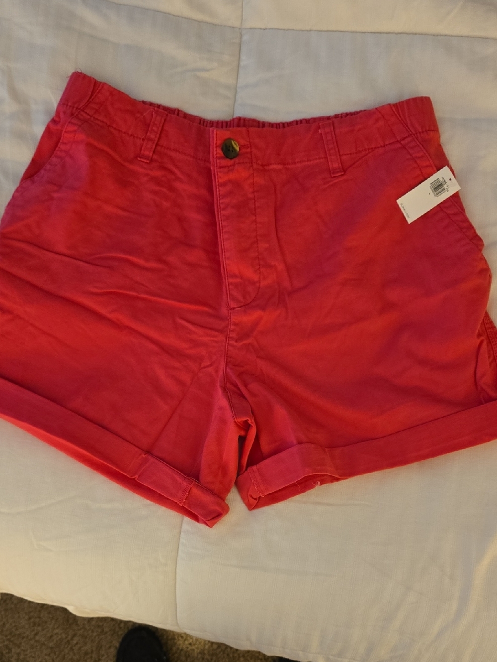 Old Navy High Waisted Pink Chino Shorts 5 Inch Seam